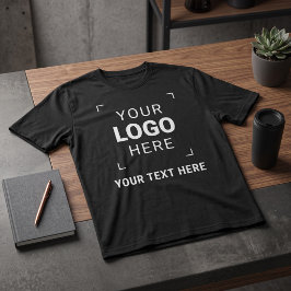 Anpassad företagslogotyp och text t shirt