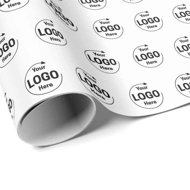 Anpassad företagslogotyp presentpapper (Rullad Hörn)