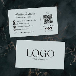 Anpassad företagslogotyp QR-kod Modern Minimalist Visitkort