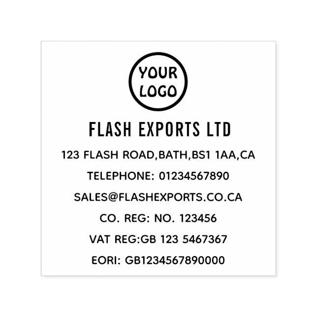 Anpassad företagslogotyp självfärgande stämpel (Design)