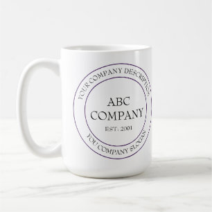 Anpassad företagslogotyp slogan Uppdrag Kaffemugg