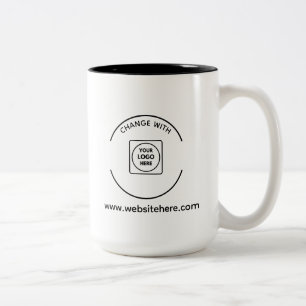 Anpassad företagslogotyp Webbplats Branding Mugg