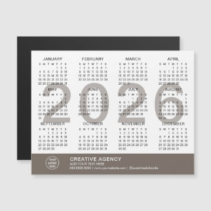 Anpassad företagsmagnetisk kalender för 2026