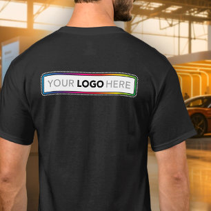 Anpassad företagsuniform T-shirt - logotyp på baks