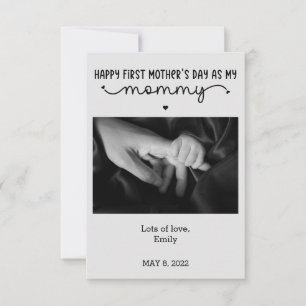 Anpassad Första Mors Dag Söt Minimalistisk Kort