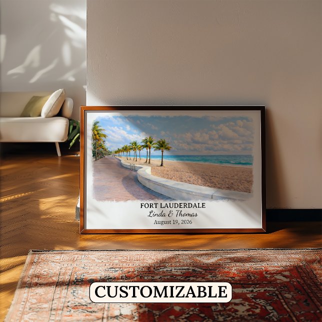 Anpassad Fort Lauderdale-väggkonst, Floridaposter Poster (Skapare uppladdad)