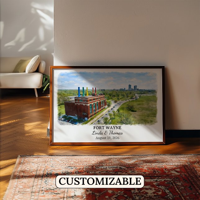 Anpassad Fort Wayne-väggkonst, Indiana-affisch Poster (Skapare uppladdad)