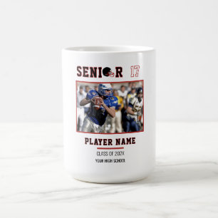 Anpassad fotboll Senior Night-fotografi Kaffemugg