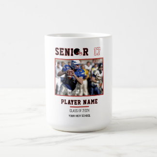 Anpassad fotboll Senior Night-fotografi Kaffemugg