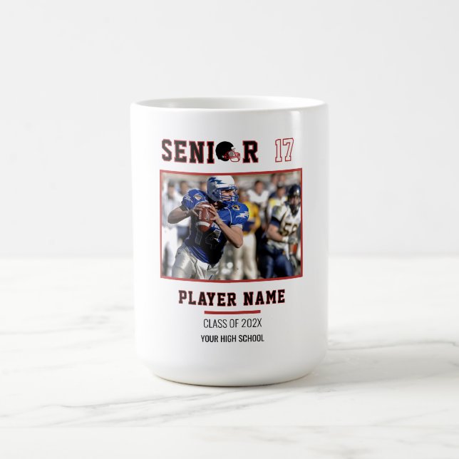 Anpassad fotboll Senior Night-fotografi Kaffemugg (Center)