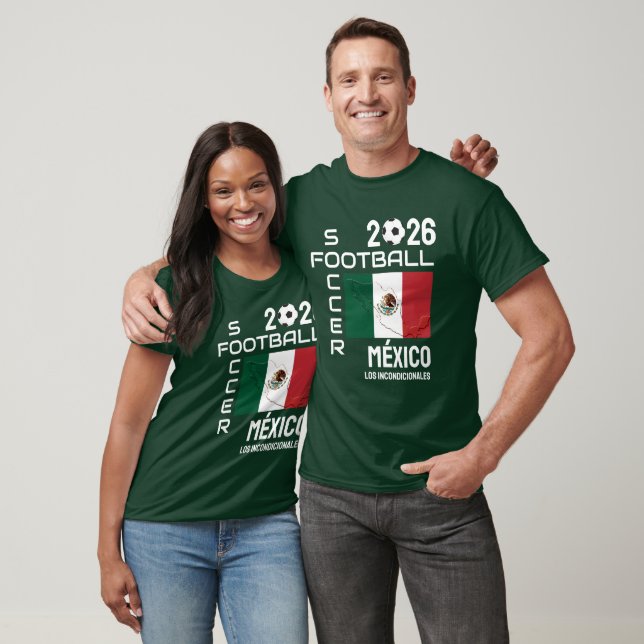 Anpassad fotboll supporter MEXICO T Shirt (Unisex)