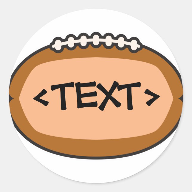 ANPASSAD FOTBOLLDESIGN,<TEXT> RUNT KLISTERMÄRKE (Framsida)