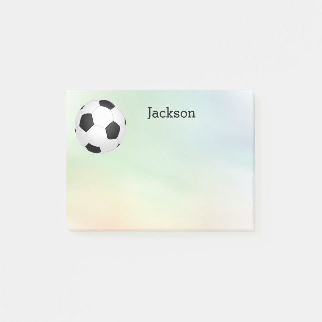 anpassad fotbolls post-it lapp att anpassa block (Framsida)
