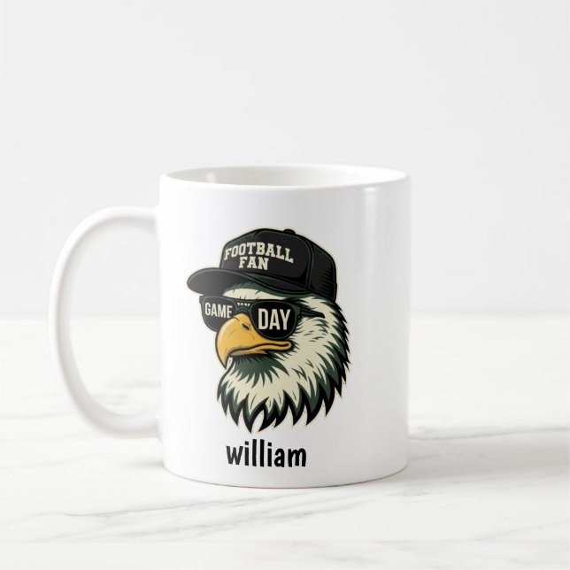 Anpassad fotbollsfanörn-mugg | Matchpresent Kaffemugg (Vänster)