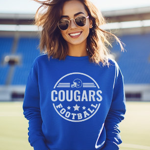Anpassad fotbollslagssköld Blå mysig mamma T Shirt