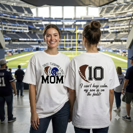 Anpassad fotbollsmamma tacklar touchdowns kaffegre t shirt
