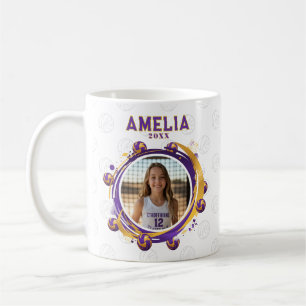 Anpassad fotbollsspelare foto sport kaffemugg