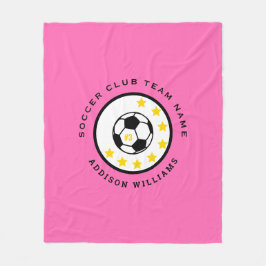 Anpassad fotbollströja för tjejlag nummer rosa fleecefilt