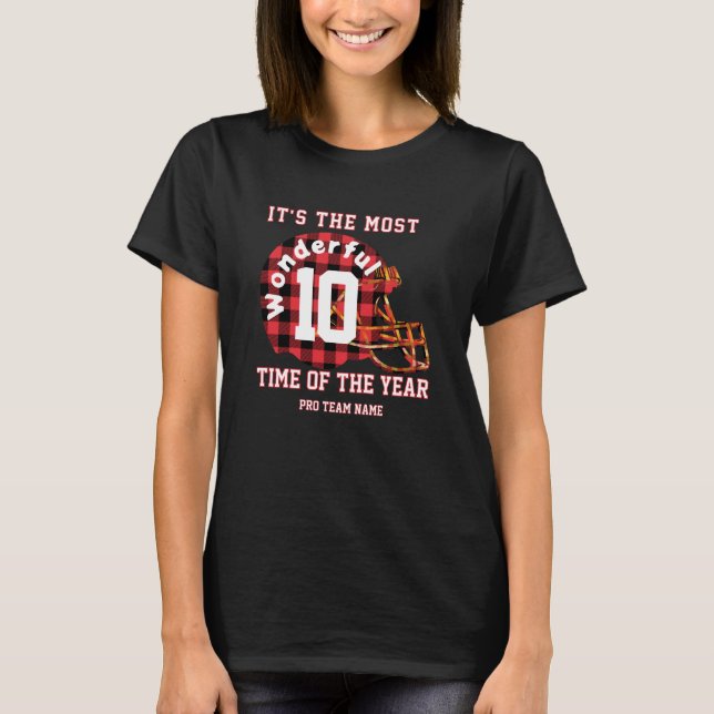 Anpassad fotbollströja jul t-shirt - dam  (Framsida)