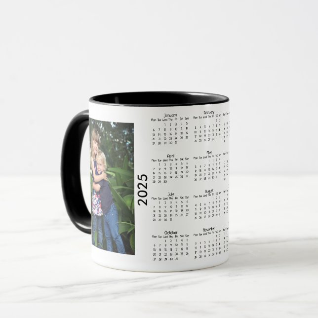 Anpassad Foto 2025 Kalender Mugg (Framsida vänster)