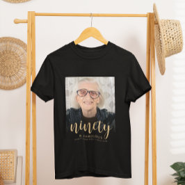 Anpassad Foto 90 och Fantastisk Födelsedagsfest T Shirt