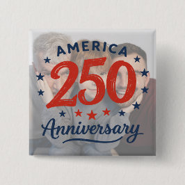 Anpassad Foto Amerika 250-årsjubileumsknapp Knapp