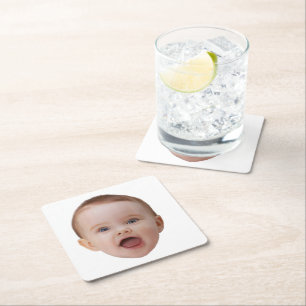 Anpassad Foto, Anpassad Foto Ansikte Underlägg Papper Kvadrat