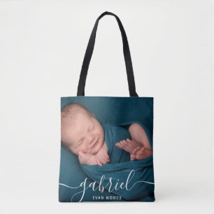 Anpassad Foto Baby Namn Baby Tillbehör Tygkasse