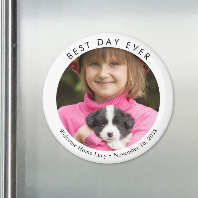 Anpassad Foto Bästa Dag Alltid Minne Magnet (Custom Photo Best Day Ever Keepsake Magnet)
