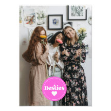 anpassad foto bästa vänner vänner retro typografi 