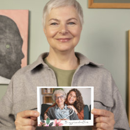 Anpassad Foto Blommig Glad Mors Dag Mormor  Helgkort