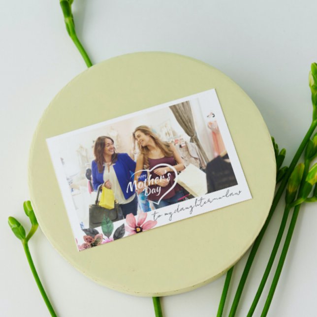 Anpassad foto blommig mors dag svärdotter helgkort (Skapare uppladdad)
