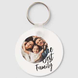 Anpassad Foto Den Bästa Familjen Nyckelring