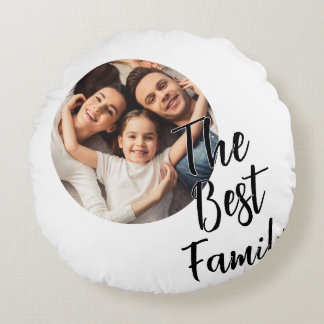 Anpassad Foto Den Bästa Familjen Rund Kudde