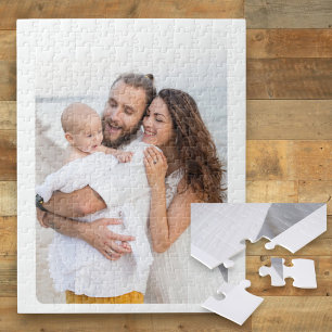 Anpassad Foto Familj med Rundade Hörn Pussel