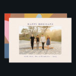 Anpassad Foto Färgrik Unik Abstrakt Glad Julkort<br><div class="desc">Önska dina vänner och familj en God Jul med dessa vackra kort med ditt favoritfoto och en vacker färgrik abstrakt design på baksidan.</div>