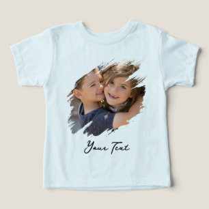 Anpassad foto för småpojkar Blå mjuk bomullströja T Shirt