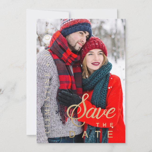 Anpassad foto Förlovade par Whimsical skrift (Framsida)