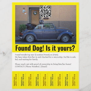 Anpassad Foto Funnet Hund Brådskande Husdjur Varni Reklamblad
