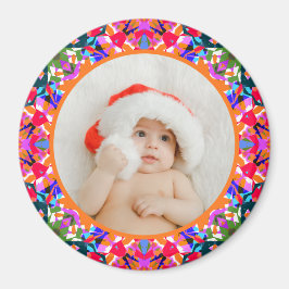 Anpassad Foto God Jul Modern Färgrik Magnet