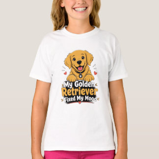 Anpassad Foto Golden Retriever Fick Mitt Humör På T Shirt