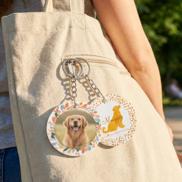 Anpassad Foto Golden Retriever - Pastell Orange