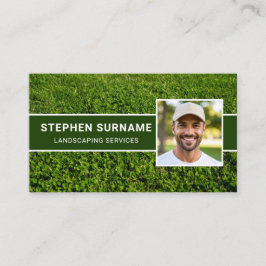 Anpassad Foto Gräsklippning Trädgårdsskötsel Lands Visitkort