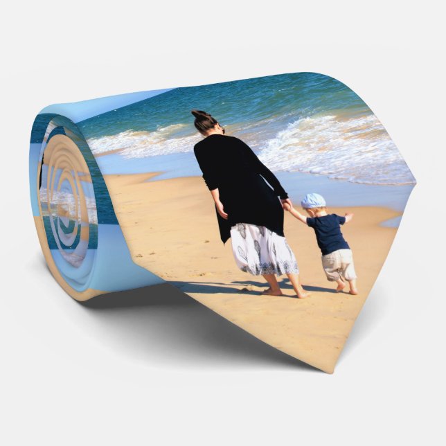 Anpassad Foto Halsduk Design Din Egen Present till Slips (Rullad)