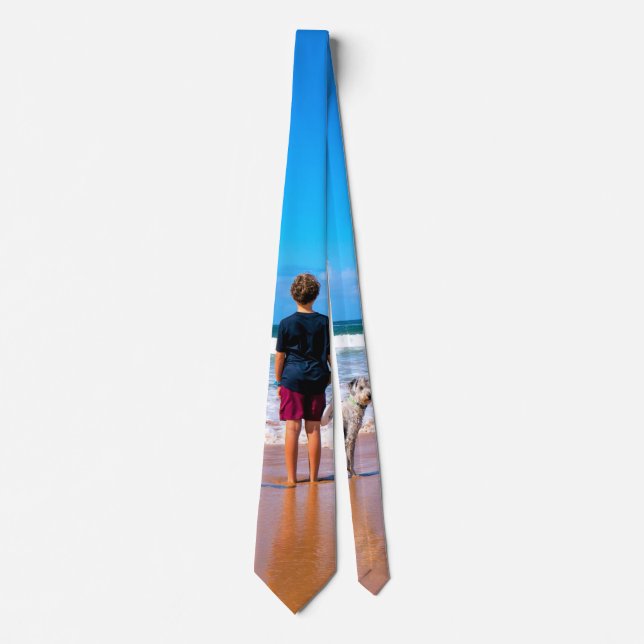 Anpassad Foto Halsduk Med Ditt Eget Design Med Hus Slips (Framsida)