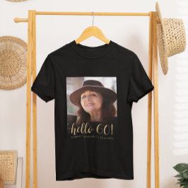 Anpassad Foto Hej 60 Sextioårsfest T Shirt