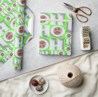 Anpassad Foto HO HO HO Presentpapper – Roligt Xmas