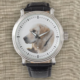 Anpassad Foto Husdjur Minimalistisk Modernt Minne Armbandsur