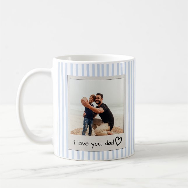 Anpassad Foto "Jag älskar dig pappa" Kaffemugg (Vänster)