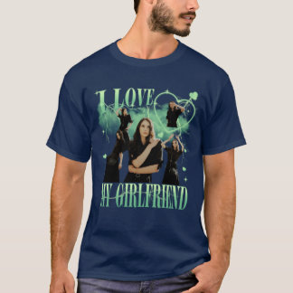 Anpassad Foto Jag älskar min flickvän Vintage Boot T Shirt